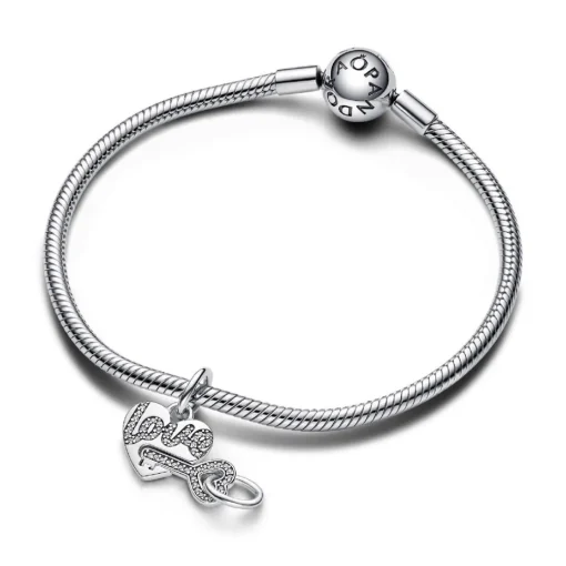 Charm Pendant Double Séparable Cœur et Clé