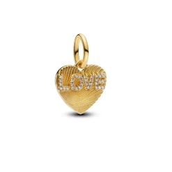 Charm Pendant Gravable Cœur Love Doré