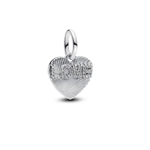 Charm Pendant Gravable Cœur Love Argent