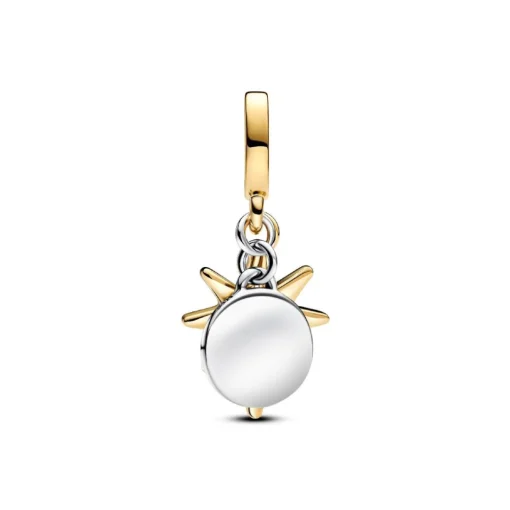 Charm Pendant Gravable Diamant de Synthèse Étoile Polaire