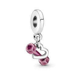 Charm Pendant Haltère & Cœur Pandora Moments