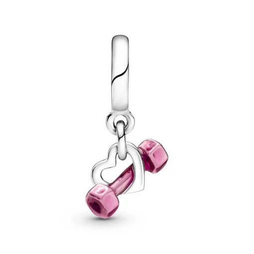 Charm Pendant Haltère & Cœur Pandora Moments
