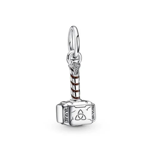 Charm pendant Marvel x Pandora Marteau de Thor gravé