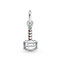 Charm pendant Marvel x Pandora Marteau de Thor gravé