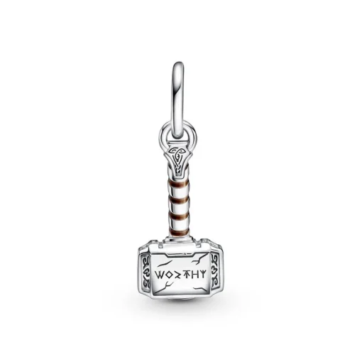 Charm pendant Marvel x Pandora Marteau de Thor gravé