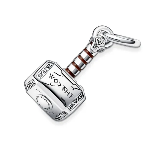 Charm pendant Marvel x Pandora Marteau de Thor gravé