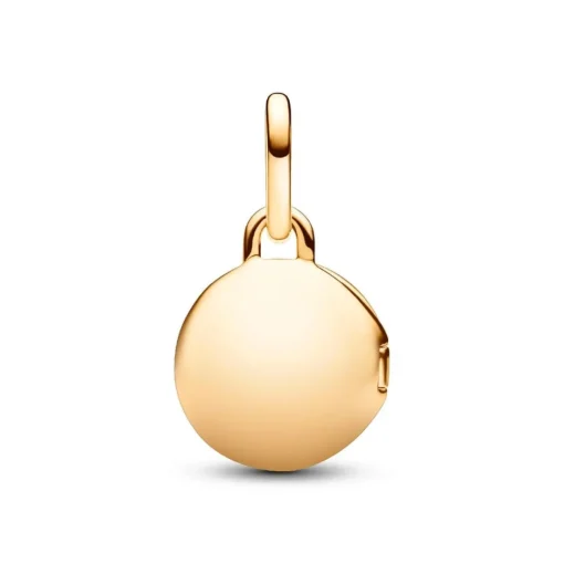 Charm Pendant Médaillon Amour Ouvrable et Gravable Doré