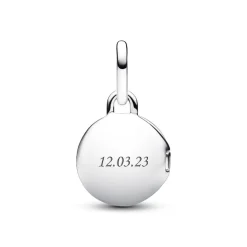 Charm Pendant Médaillon Amour Ouvrable et Gravable Argent