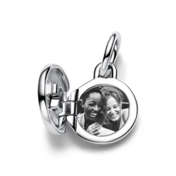 Charm Pendant Médaillon Amour Ouvrable et Gravable Argent