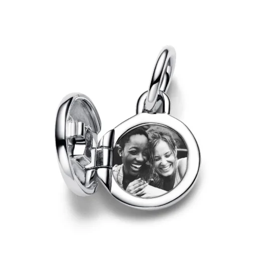 Charm Pendant Médaillon Amour Ouvrable et Gravable Argent