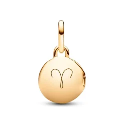 Charm Pendant Médaillon Amour Ouvrable et Gravable Doré