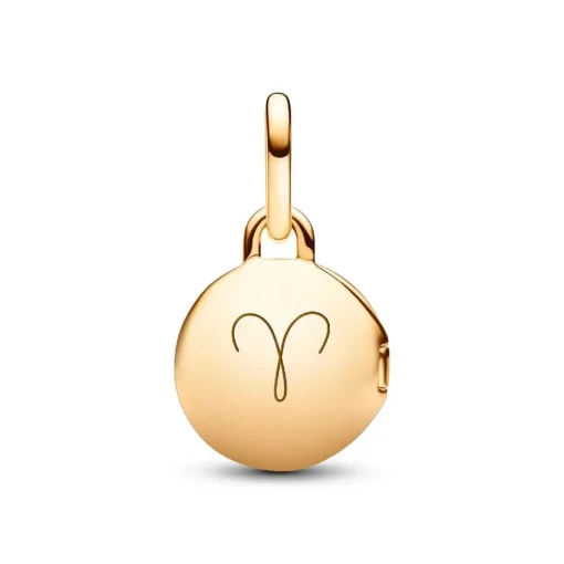 Charm Pendant Médaillon Amour Ouvrable et Gravable Doré