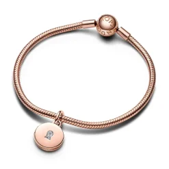 Charm Pendant Médaillon Amour Ouvrable et Gravable Rose