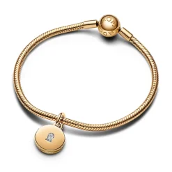Charm Pendant Médaillon Amour Ouvrable et Gravable Doré