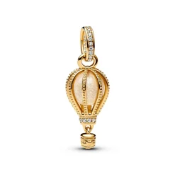 Charm Pendant Montgolfière Incolore Scintillante