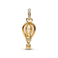 Charm Pendant Montgolfière Incolore Scintillante