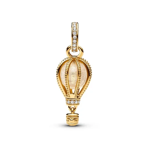 Charm Pendant Montgolfière Incolore Scintillante