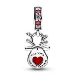 Charm Pendant Murano Renne au Nez Rouge – Pandora Moments