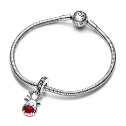 Charm Pendant Murano Renne au Nez Rouge – Pandora Moments