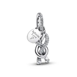 Charm Pendant Nœud de l'Infini Pavé