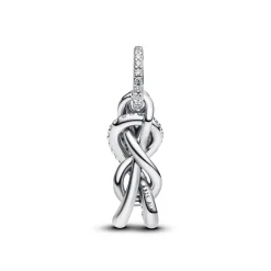 Charm Pendant Nœud de l'Infini Pavé