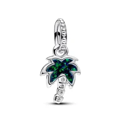 Charm Pendant Palmier Vert Opalescent