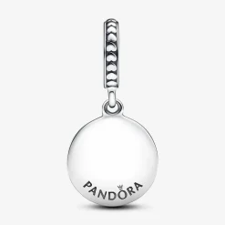Charm Pendant Pandora Moments Famille de Cœur en Argent