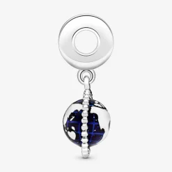 Charm Pendant Pandora Moments Globe Pivotant