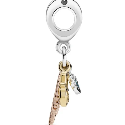 Charm Pendant Pandora Moments Spirituel Main de Fatma, oeil de la Providence et Plume