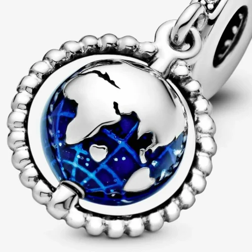 Charm Pendant Pandora Moments Globe Pivotant