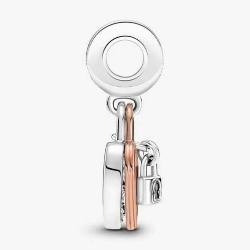 Charm pendant Pandora moments Coeur & mini cadenas
