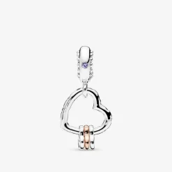 Charm Pendant Pandora Moments Cœur Rempli de Cœurs