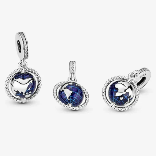 Charm Pendant Pandora Moments Globe Pivotant