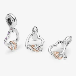 Charm Pendant Pandora Moments Cœur Rempli de Cœurs