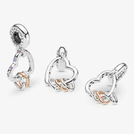 Charm Pendant Pandora Moments Cœur Rempli de Cœurs