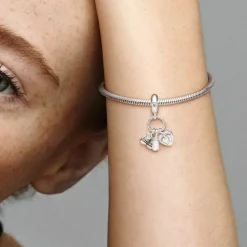Charm Pendant Pandora Moments Biberon et Chaussures Bébé