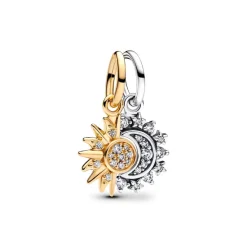 Charm Pendant Séparable Soleil et Lune