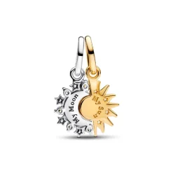 Charm Pendant Séparable Soleil et Lune