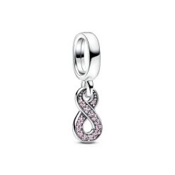 Charm Pendant Symbole de l'Infini Scintillant