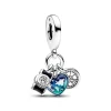 Charm Pendant Triple Appareil Photo, Cœur et Boussole