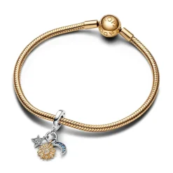 Charm Pendant Triple Céleste Bimatière