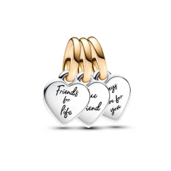 Charm Pendant Triple Séparable Amitié Bimatière
