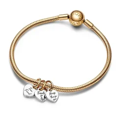 Charm Pendant Triple Séparable Amitié Bimatière