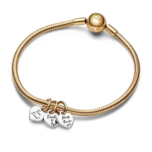 Charm Pendant Triple Séparable Amitié Bimatière