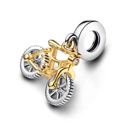 Charm Pendant Vélo à Roues Mobiles Bimatière