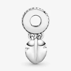 Charm pendentif Pandora Moments avec cœurs mère et fille