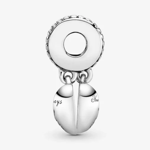 Charm pendentif Pandora Moments avec cœurs mère et fille