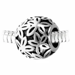 Charm perle coeur acier par SC Crystal BEA0186