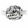 Charm perle "family" en acier par SC Crystal