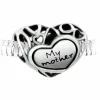 Charm perle "My mother" acier par SC Crystal